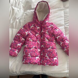 Gymboree like new Pink Unicorn Puffer Jacket